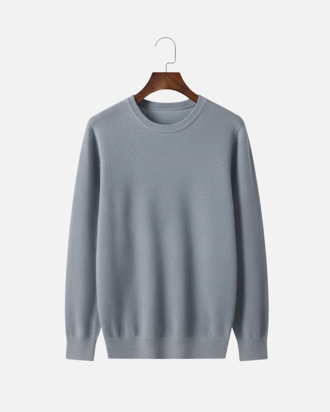 Merinowollen Thin Crewneck Sweater - Zeegrijs