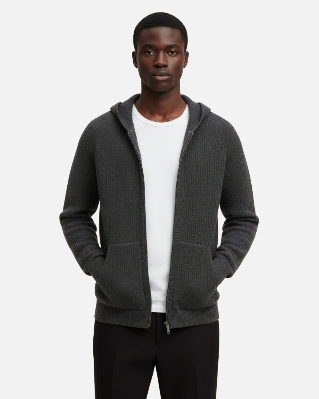 TQC – Premium Merinowollen Hoodie met Rits