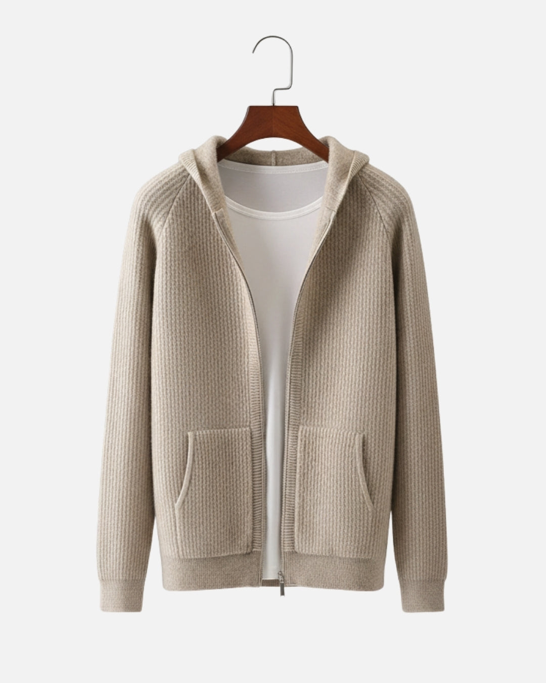 TQC – Premium Merinowollen Hoodie met Rits