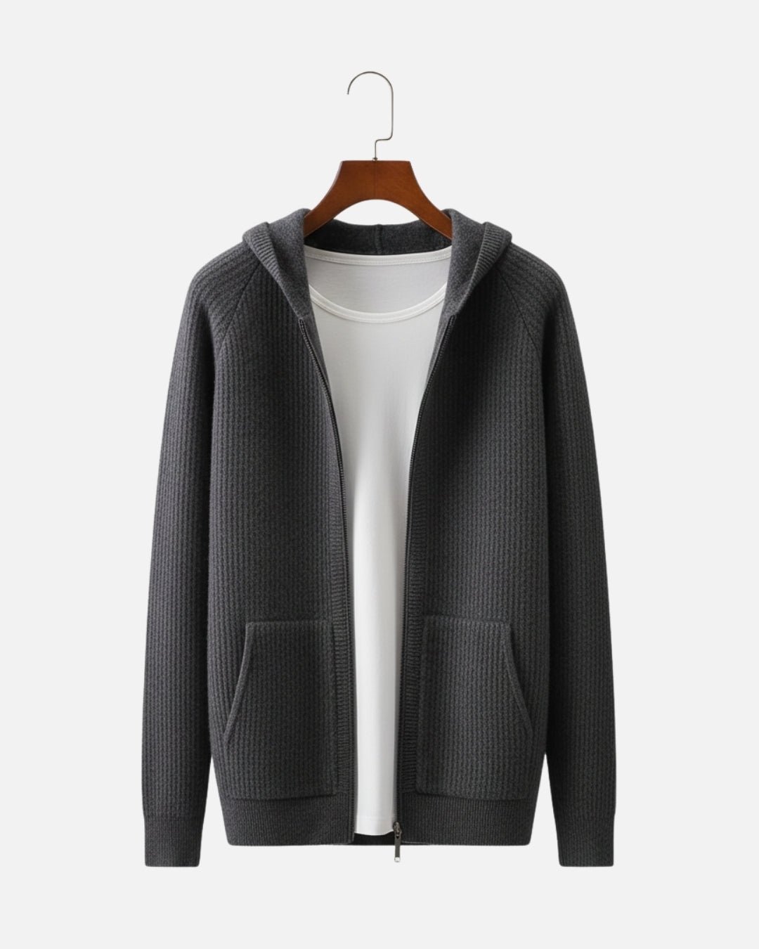 TQC – Premium Merinowollen Hoodie met Rits