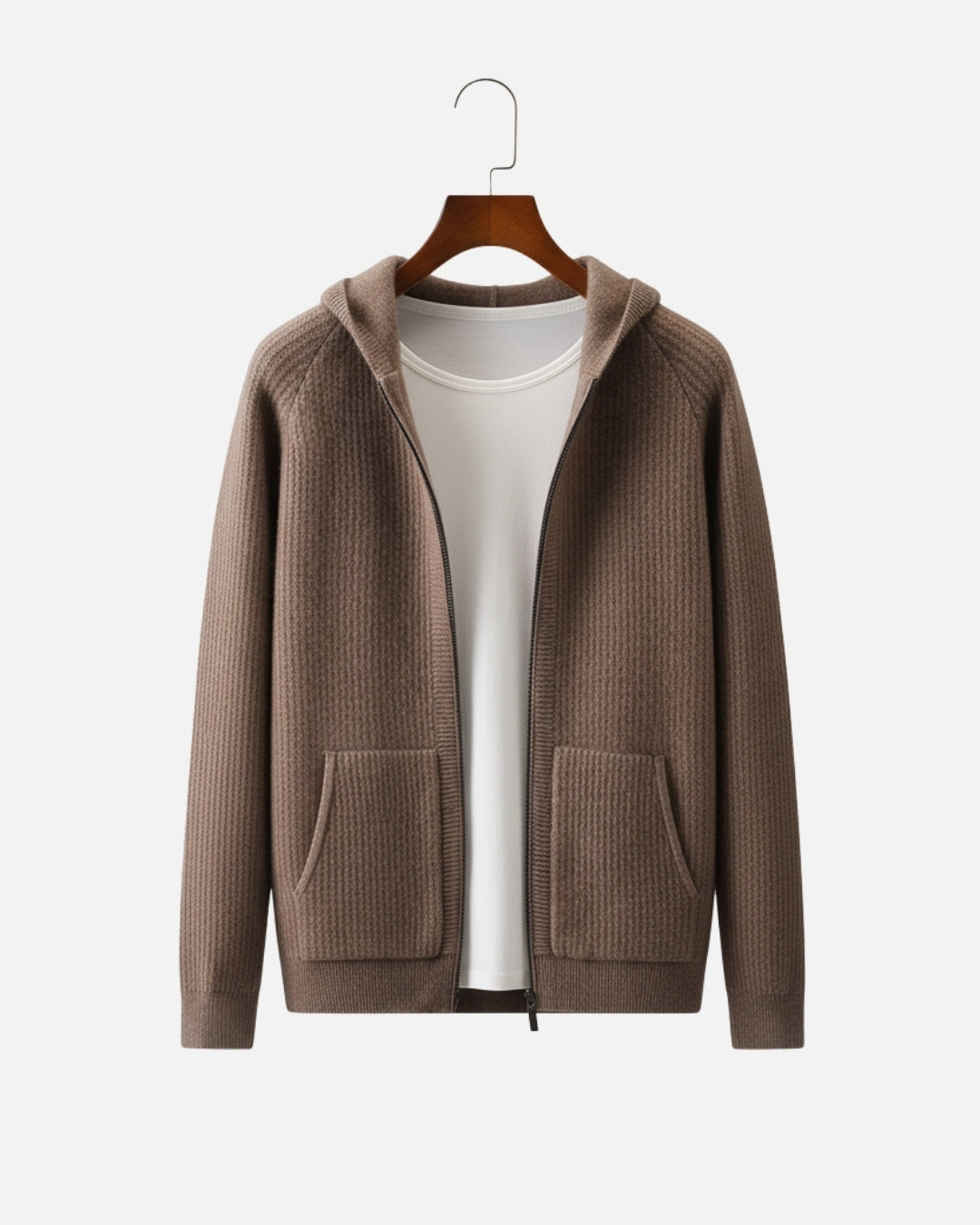 TQC – Premium Merinowollen Hoodie met Rits