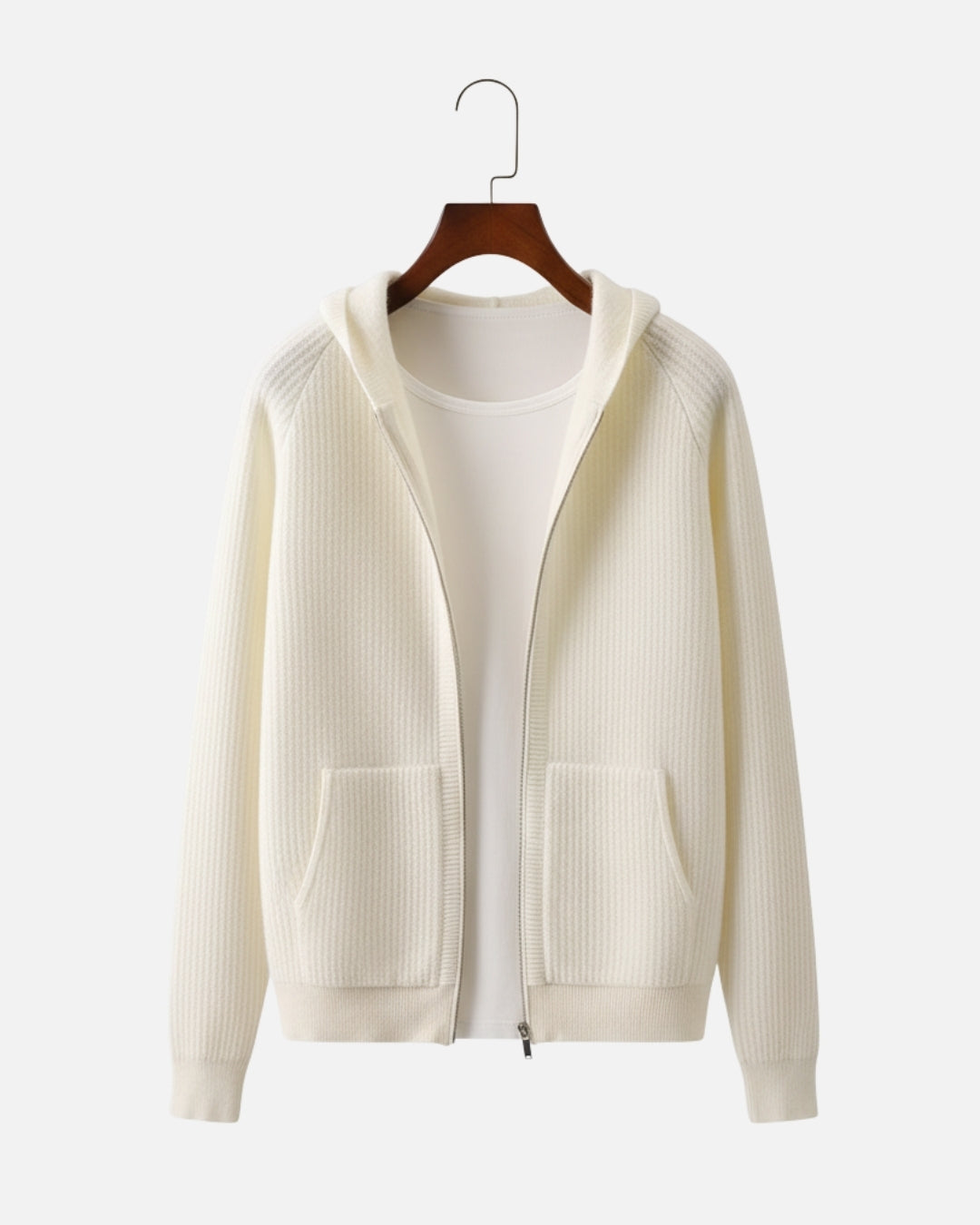 TQC – Premium Merinowollen Hoodie met Rits