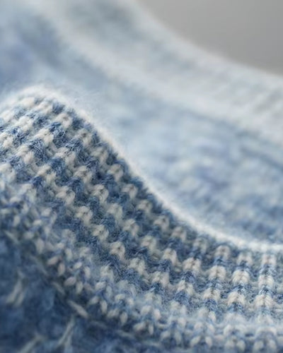 Pure Kasjmier Knit Crewneck - Zeeblauw