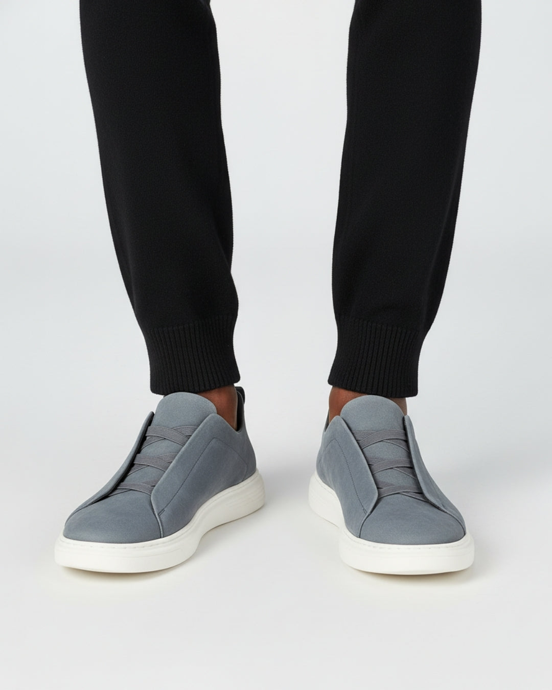Suède Slip-On Sneaker - Staal