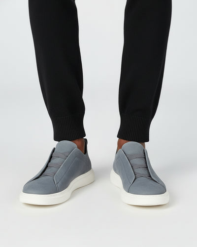 Suède Slip-On Sneaker - Staal