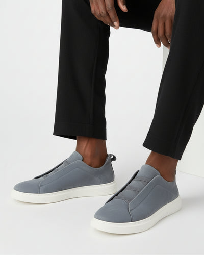 Suède Slip-On Sneaker - Staal