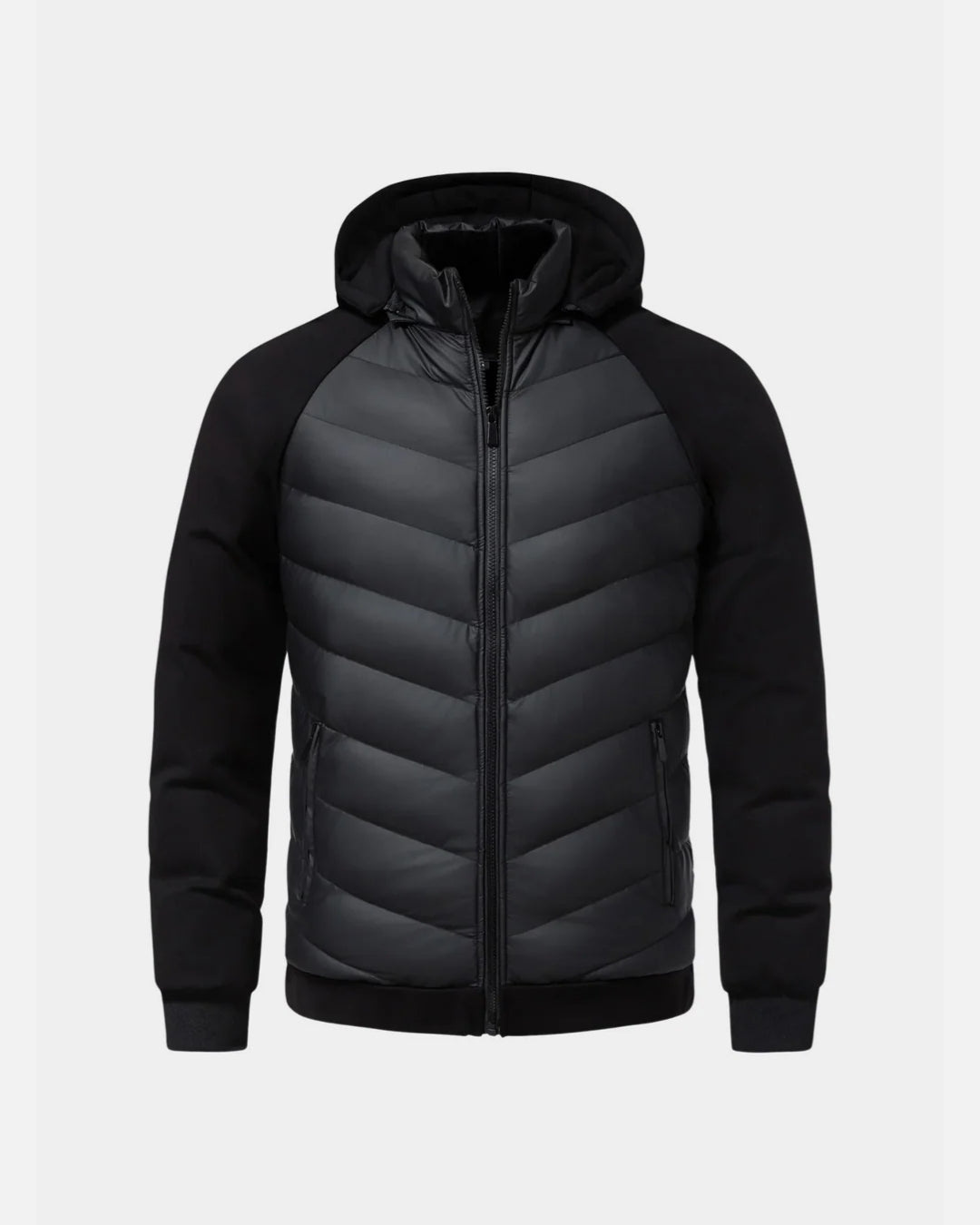 Zamora Gewatteerde Hybrid Jas - Zwart