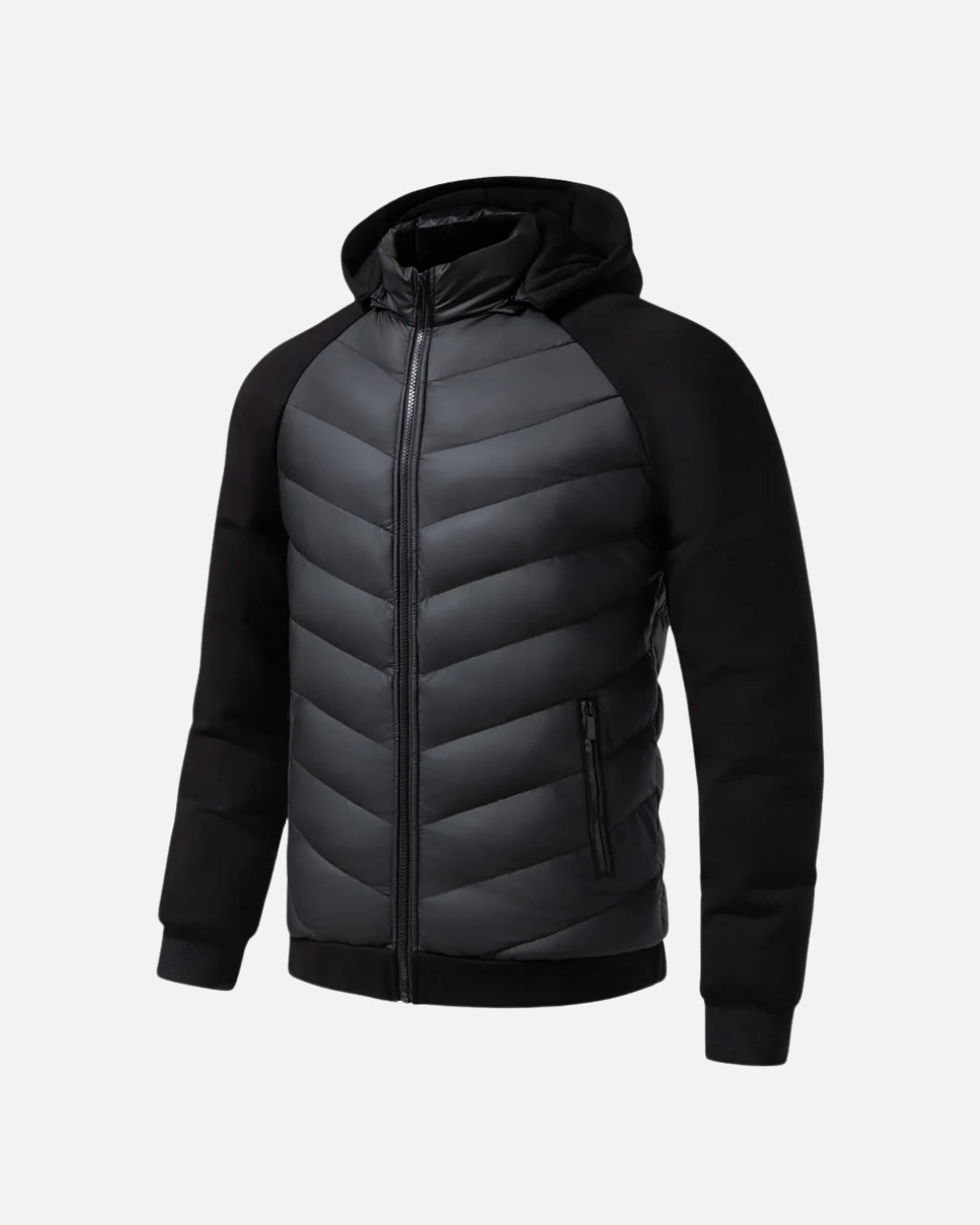 Zamora Gewatteerde Hybrid Jas - Zwart