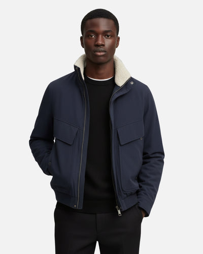 Bomberjack met Lamsvoering - Navy