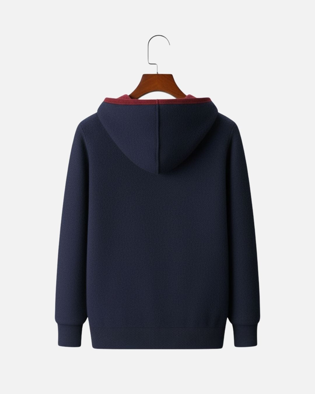 Kasjmierblend Full-Zip Hoodie Two-Tone - Navy