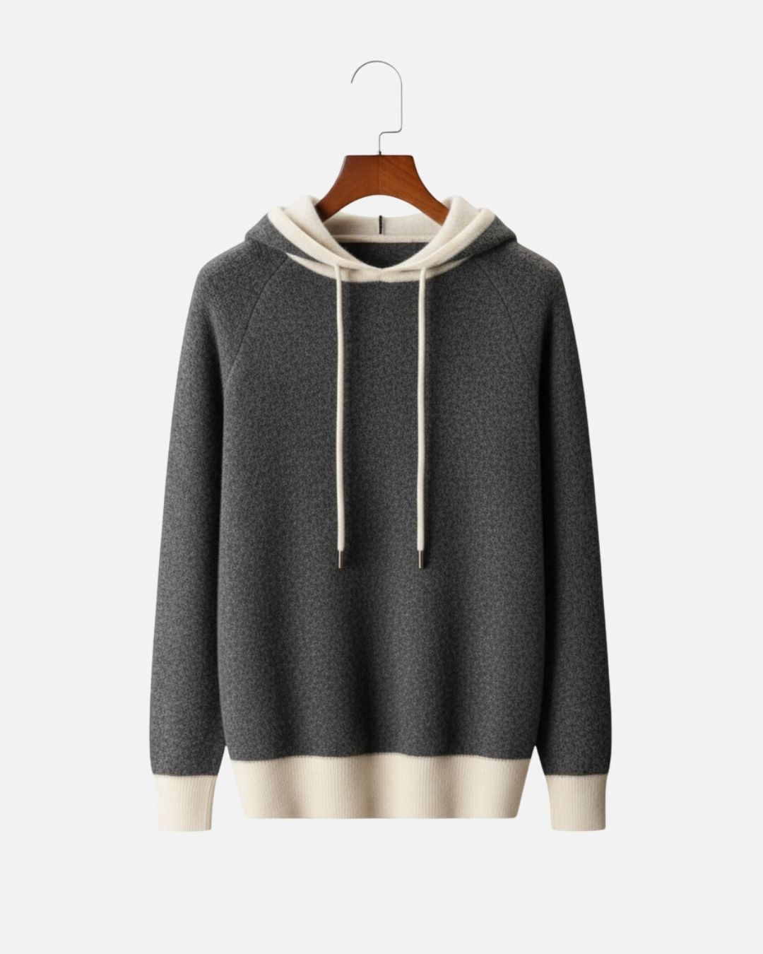 Kasjmierblend Hoodie Two-Tone - Grafiet