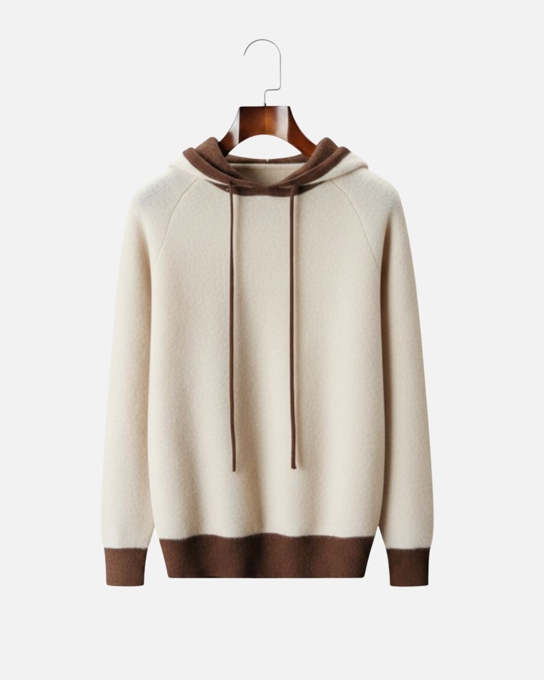 Kasjmierblend Hoodie Two-Tone - Ivoor