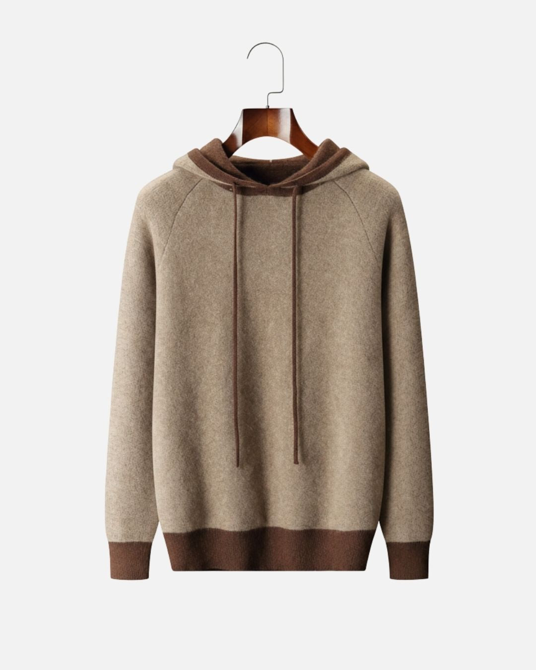 Kasjmierblend Hoodie Two-Tone - Mocha