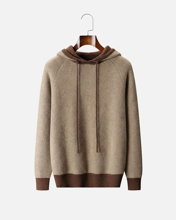 Kasjmierblend Hoodie Two-Tone - Mocha