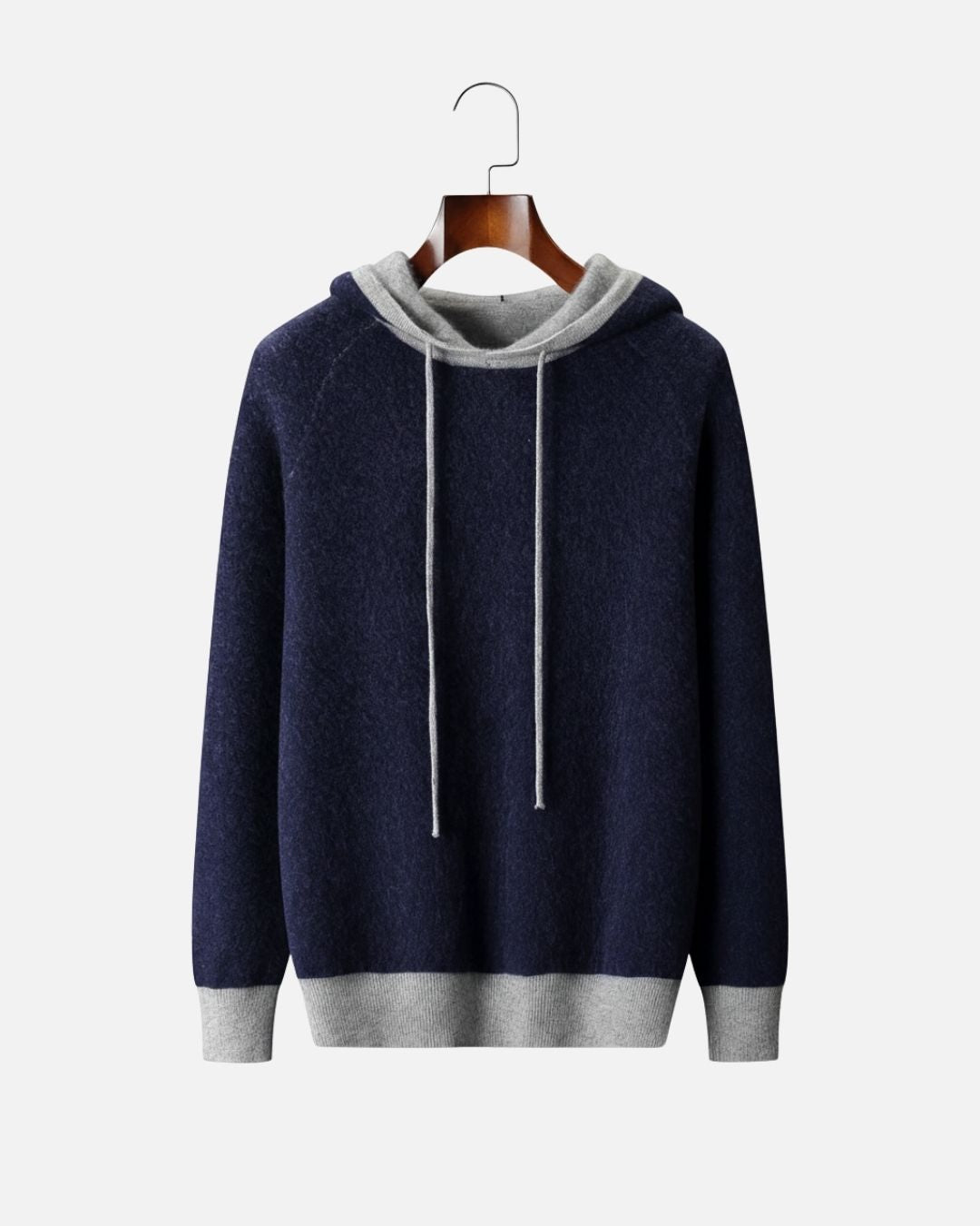 Kasjmierblend Hoodie Two-Tone - Navy