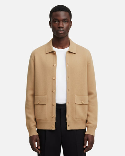 TQC - Merinowollen Luxe Overshirt met Knopen