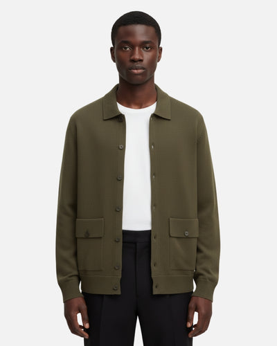 TQC - Merinowollen Luxe Overshirt met Knopen