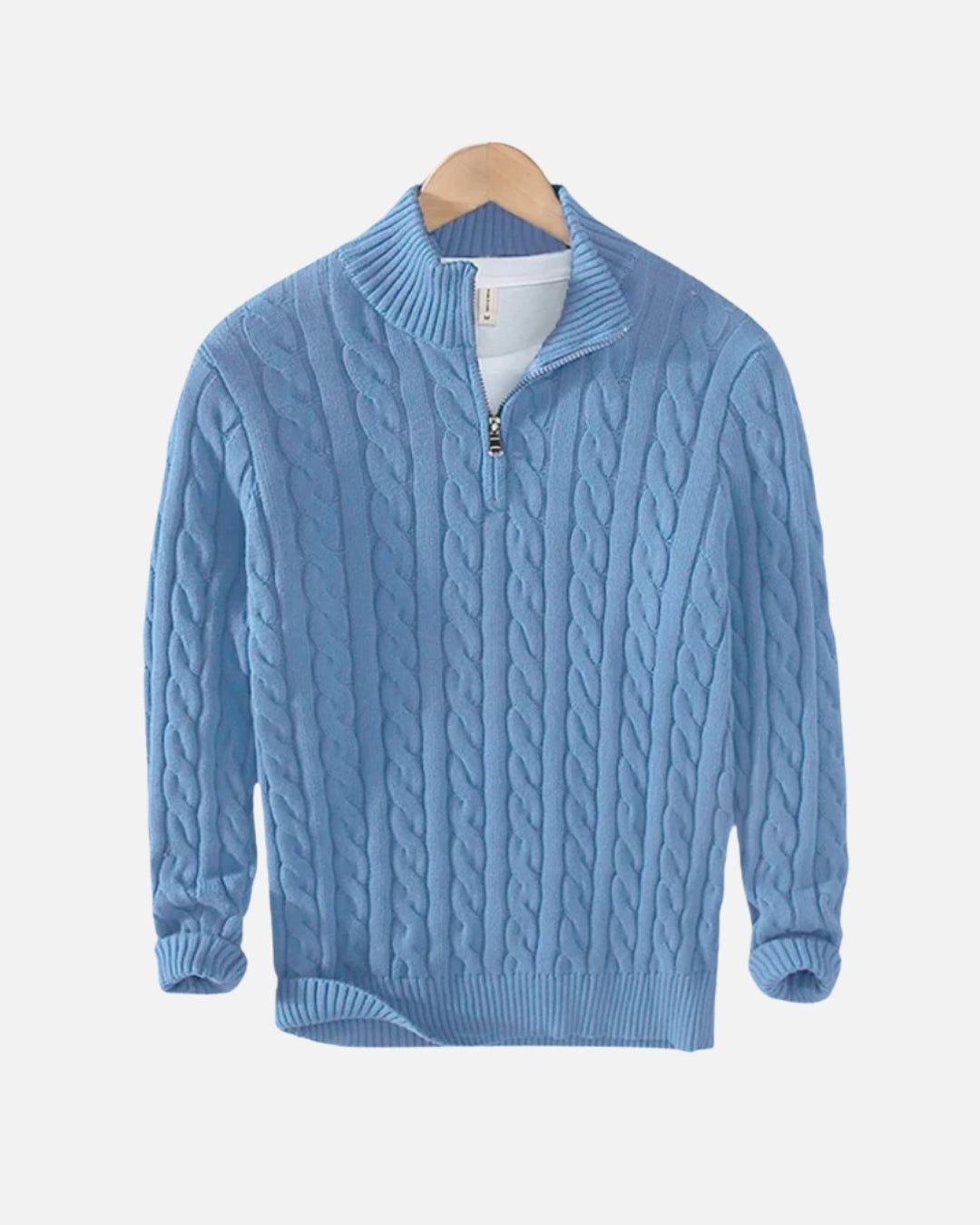 Toledo Half Zip Trui - Lichtblauw