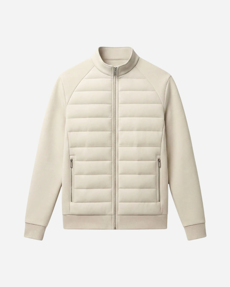 Wool Padded Hybrid Jacket - Ivory