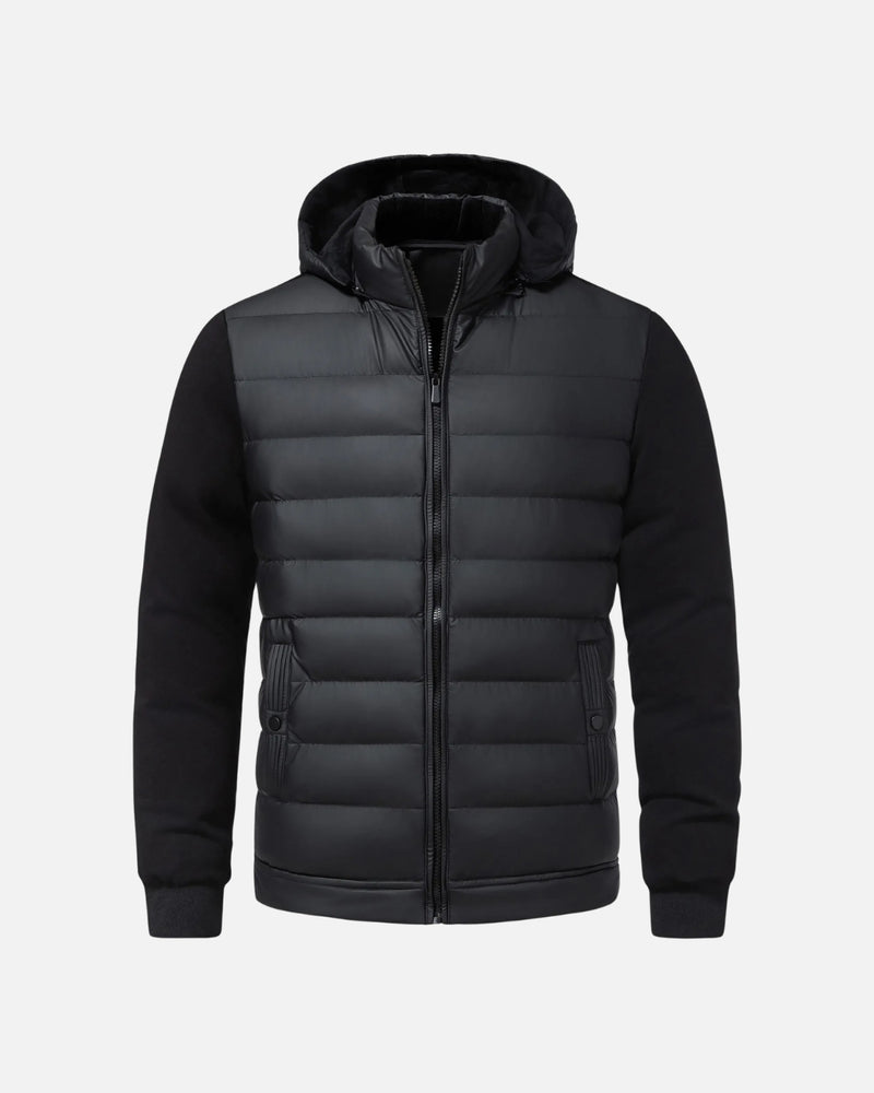 Zamora Quilted Hybrid Jacket - Black